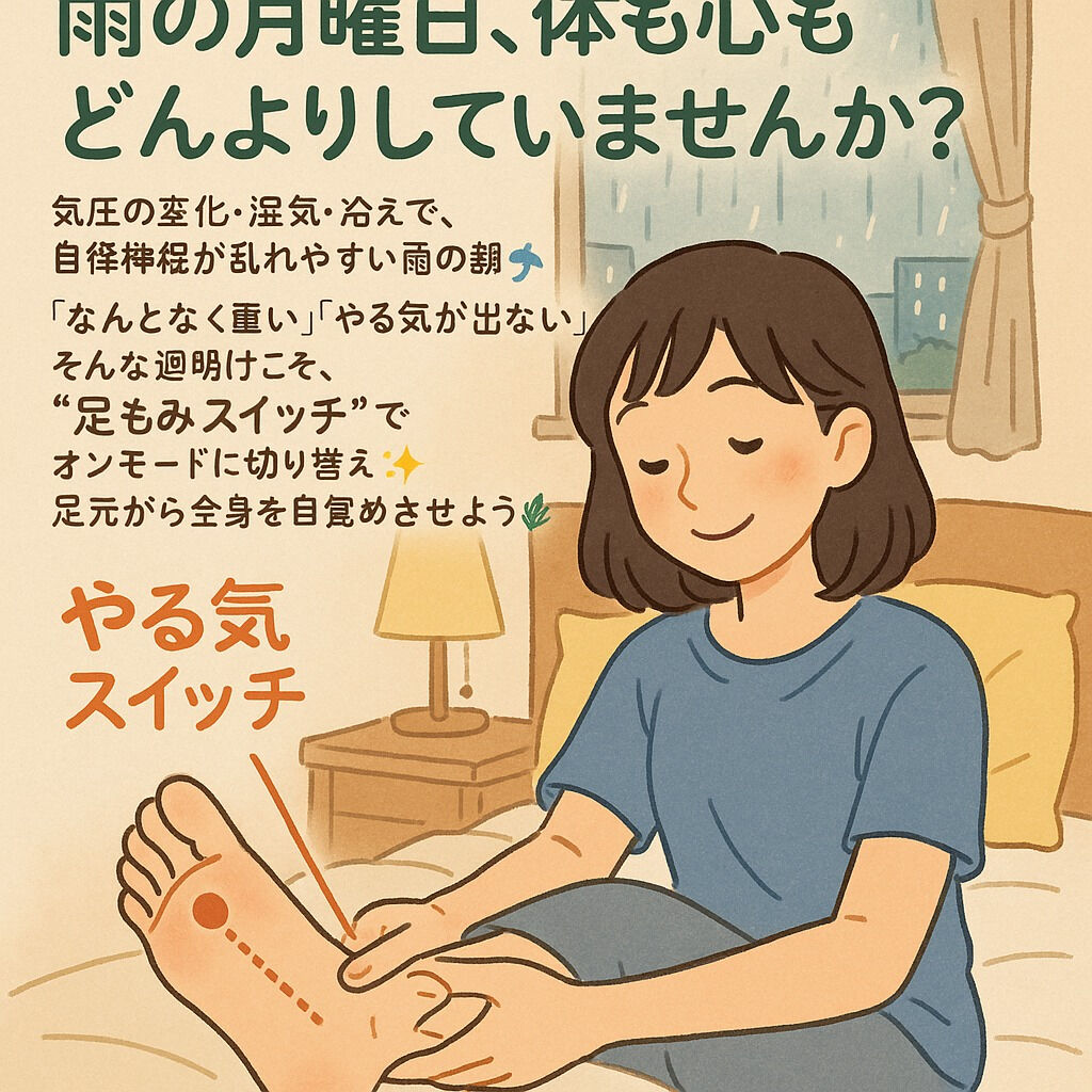 🌧️ 雨の月曜日、体も心もどんよりしていませんか？