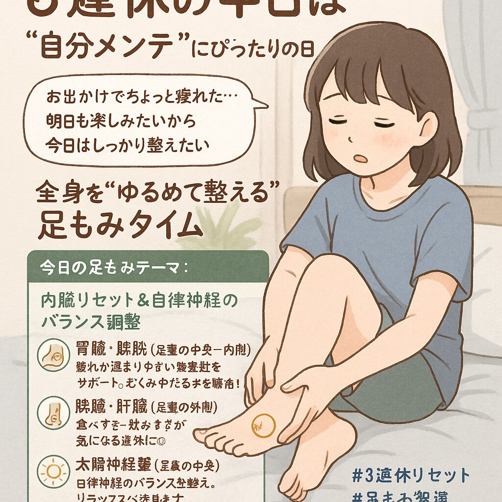 🎌 3連休の中日は“自分メンテ”にぴったりの日！