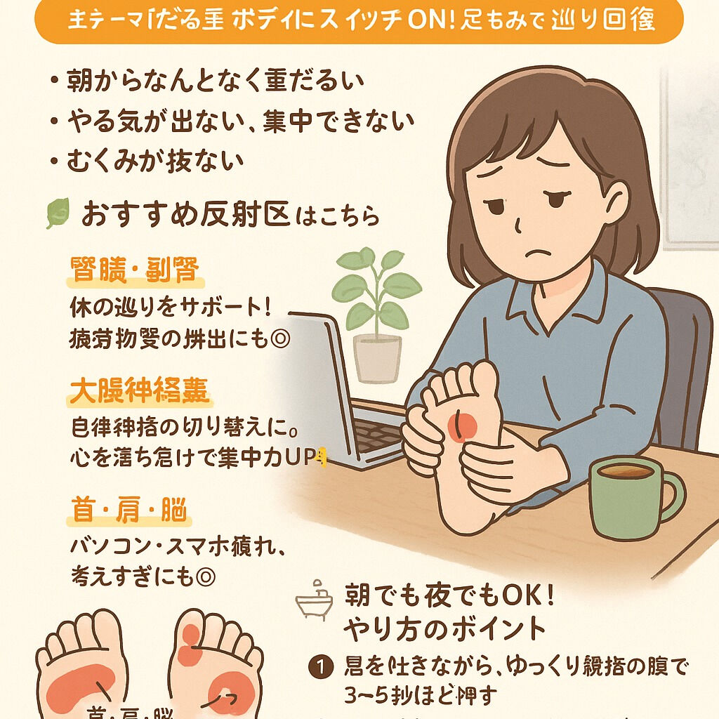 🌞 連休明けの“だるさ”を足もみでリセット！