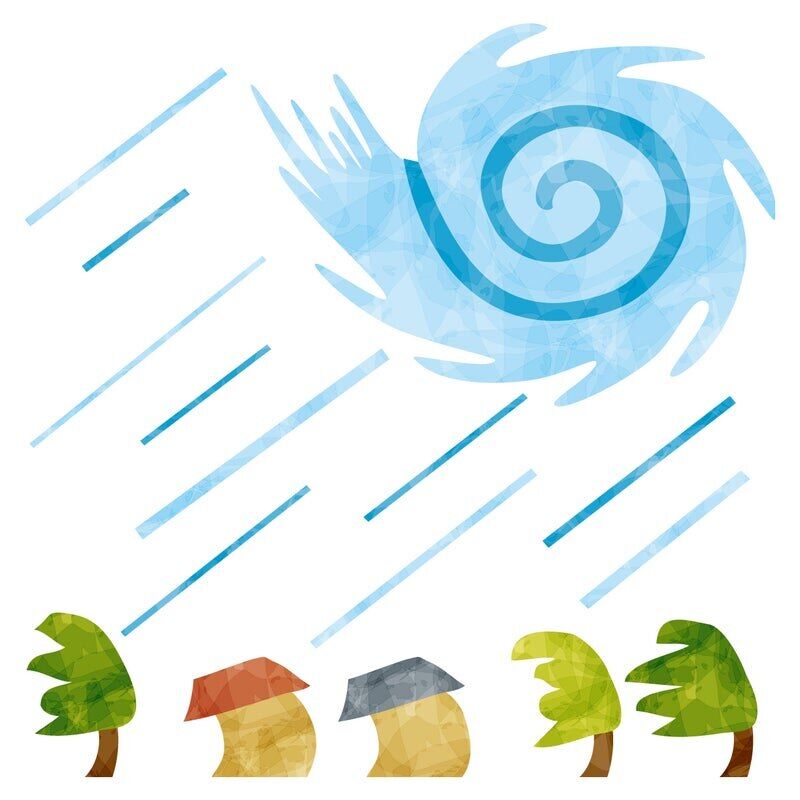 台風接近中